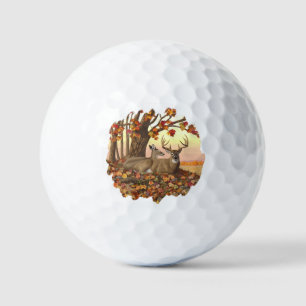 Whitetail Deer im Herbst Herbstfarben in New Engla Golfball