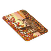 Whitetail Deer im Herbst Herbstfarben in New Engla Magnet (Rechte Seite)