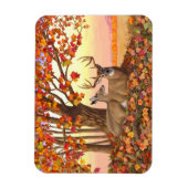 Whitetail Deer im Herbst Herbstfarben in New Engla Magnet (Vertikal)