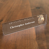 Whitetail Deer im Herbst Herbstfarben in New Engla Namensplakette (Seite)