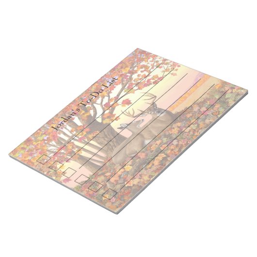 Whitetail Deer im Herbst Herbstfarben in New Engla Notizblock (angewinkelt)