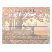 Whitetail Deer im Herbst Herbstfarben in New Engla Notizblock (Vorderseite)