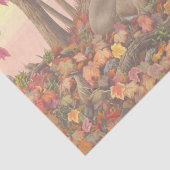 Whitetail Deer im Herbst Herbstfarben in New Engla Seidenpapier (Detail)