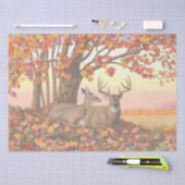 Whitetail Deer im Herbst Herbstfarben in New Engla Seidenpapier (Handwerk)