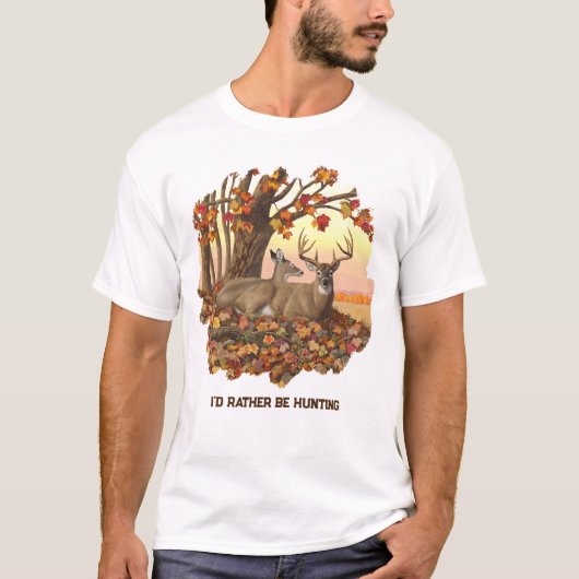 Whitetail Deer im Herbst Herbstfarben in New Engla T-Shirt (Vorderseite)