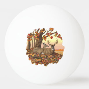 Whitetail Deer im Herbst Herbstfarben in New Engla Tischtennisball