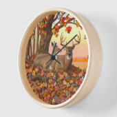 Whitetail Deer im Herbst Herbstfarben in New Engla Uhr (Winkel)