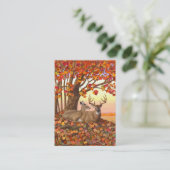 Whitetail Deer im Herbst Herbstfarben in New Engla Visitenkarte (Stehend Vorderseite)