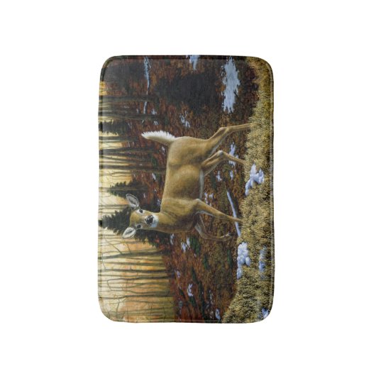 Whitetail Deer im Herbstwald Badematte (Vorderseite Vertikal)