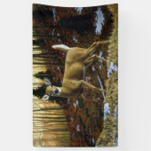 Whitetail Deer im Herbstwald Banner (Vertikal)