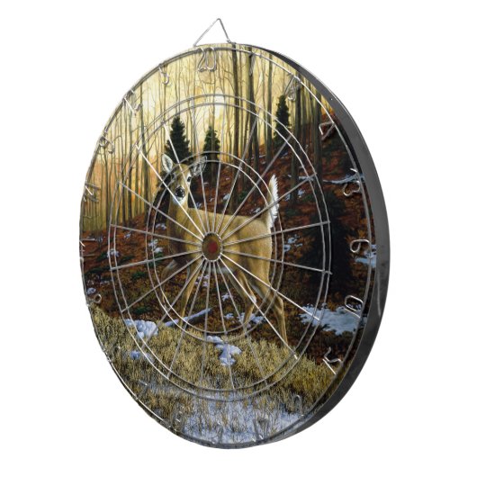 Whitetail Deer im Herbstwald Dartscheibe (Vorderseite rechts)