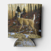 Whitetail Deer im Herbstwald Dosenkühler (Vorderseite)