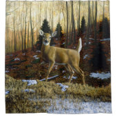 Whitetail Deer im Herbstwald Duschvorhang (Vorderseite)