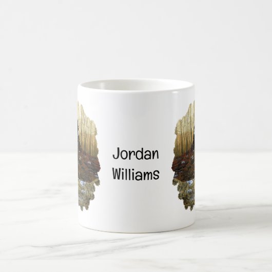 Whitetail Deer im Herbstwald Kaffeetasse (Mittel)