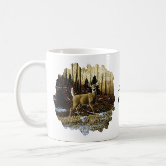 Whitetail Deer im Herbstwald Kaffeetasse (Links)