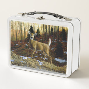 Whitetail Deer im Herbstwald Metall Brotdose