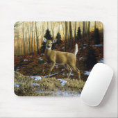Whitetail Deer im Herbstwald Mousepad (Mit Mouse)