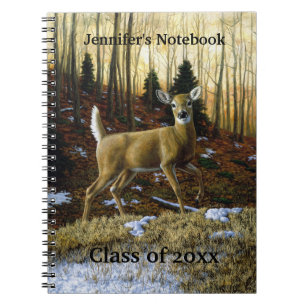Whitetail Deer im Herbstwald Notizblock