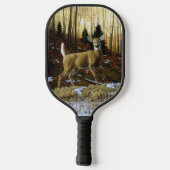 Whitetail Deer im Herbstwald Pickleball Schläger (Rückseite)
