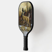 Whitetail Deer im Herbstwald Pickleball Schläger (Links)
