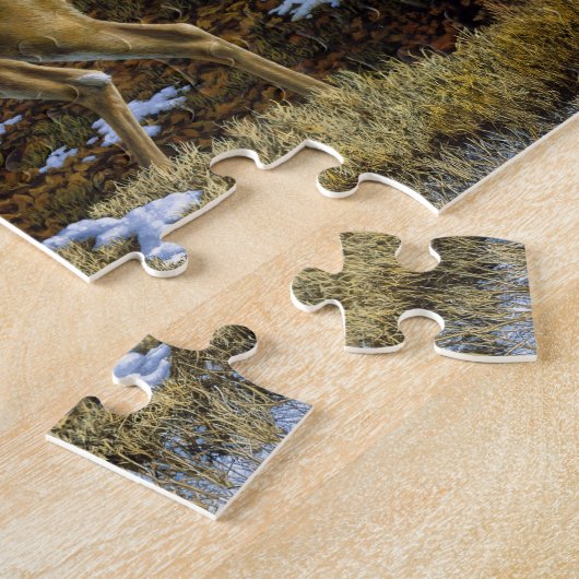 Whitetail Deer im Herbstwald Puzzle (Seite)