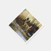 Whitetail Deer im Herbstwald Serviette (Ecke)