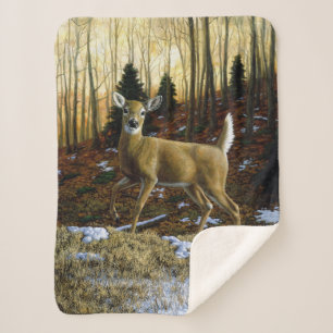 Whitetail Deer im Herbstwald Sherpadecke