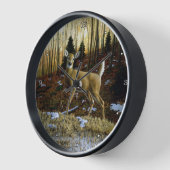 Whitetail Deer im Herbstwald Uhr (Winkel)