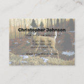 Whitetail Deer im Herbstwald Visitenkarte (Rückseite)