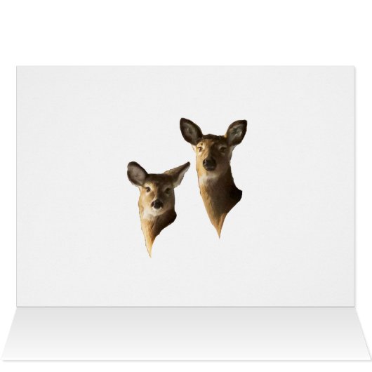 Whitetail Deer im Schnee (Innenansicht Horizontal (Oben))