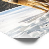 Whitetail Deer im Schnee Fotodruck (Ecke)