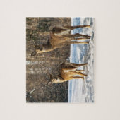 Whitetail Deer im Schnee Puzzle (Vertikal)