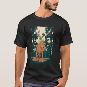 Whitetail Deer Junting Hunter Nature Lover Forest T-Shirt
