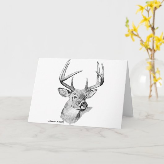 Whitetail Deer Karte (Gelbe Blume)