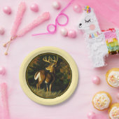 Whitetail Deer Monster Buck Yellow Pappteller (Party)