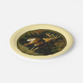 Whitetail Deer Monster Buck Yellow Pappteller (Schrägansicht)