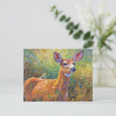 Whitetail Deer Mosaic Postkarte (Stehend Vorderseite)