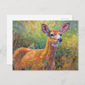 Whitetail Deer Mosaic Postkarte (Vorne/Hinten)