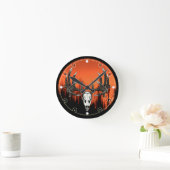 Whitetail deer skull 6 runde wanduhr (Zuhause)