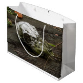 Whitetail Deer Skull Große Geschenktüte (Rückseite Schrägansicht)