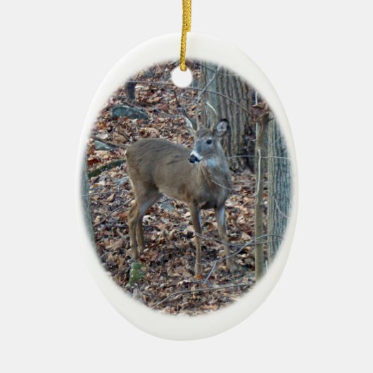 Whitetail Deer Spike Buck Christmas Ornament (Vorne)