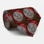Whitetail Deer Spike Buck Happy Holidays Krawatte (Gerollt)