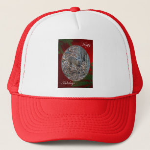 Whitetail Deer Spike Buck Happy Holidays Series Truckerkappe