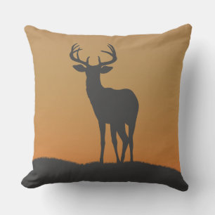 Whitetail Deer Sunrise Throw Kissen