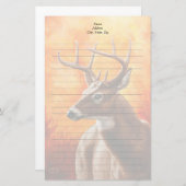Whitetail Deer Trophy Buck Head Briefpapier (Vorne/Hinten)