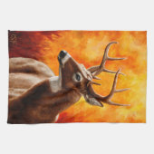 Whitetail Deer Trophy Buck Head Geschirrtuch (Horizontal)