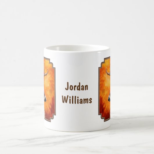 Whitetail Deer Trophy Buck Head Kaffeetasse (Mittel)