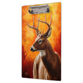 Whitetail Deer Trophy Buck Head Klemmbrett (Links)