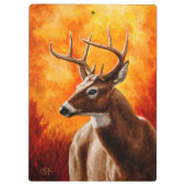 Whitetail Deer Trophy Buck Head Klemmbrett (Rückseite)