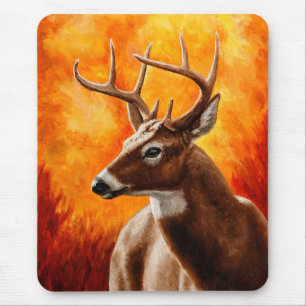 Whitetail Deer Trophy Buck Head Mousepad